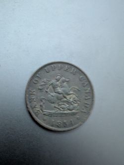 1854 Canada Bank Token Coin Xf!