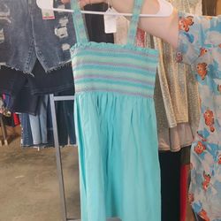 Early 2000's handmade kids' Blue summer dress