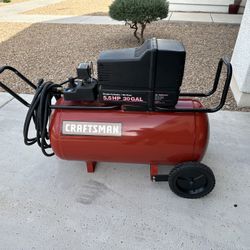 Large Craftsman Air Compressor With Air Hose 