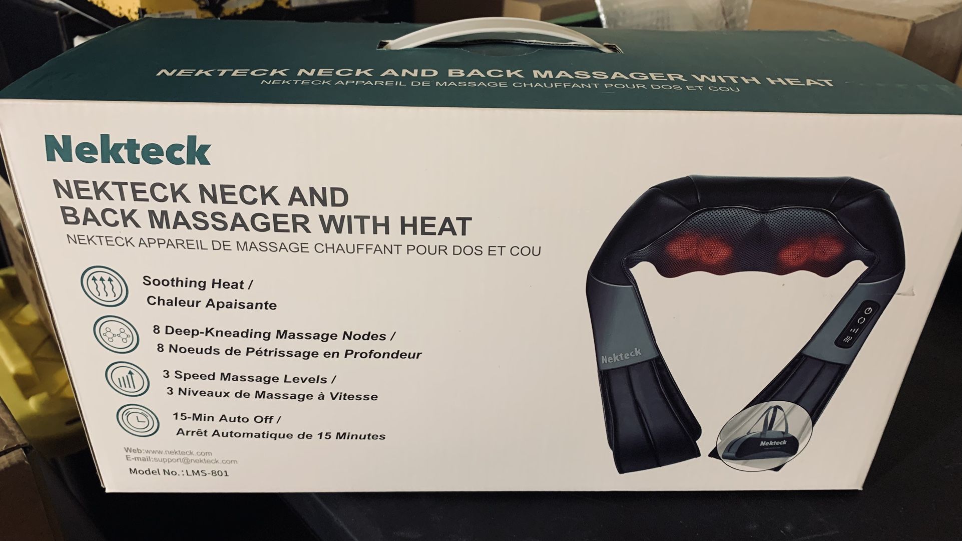 Nekteck Neck And Back Massager With Heat