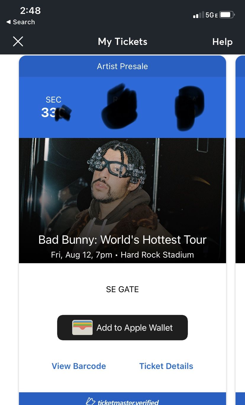 Bad Bunny concert tickets