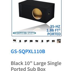 🔥 For Sale: 10" Ground Shaker Ported Subwoofer Box 🔊