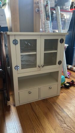 White storage cabinet