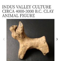 indus valley culture circa 4000-3000 b. c clay animal figure 4000-3000 BC