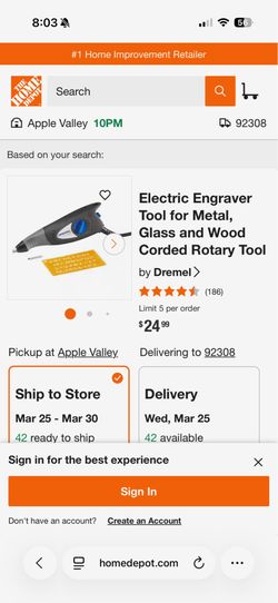 Dremel engraving tool