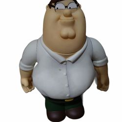 2005 MEZCO FAMILY GUY PETER GRIFFIN 18" TALKING HARD PLASTIC DOLL FIGURE. Tested and works. Normal wear