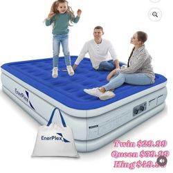 Enerplex Air Mattress With Built-In Pump And Carry Bag 