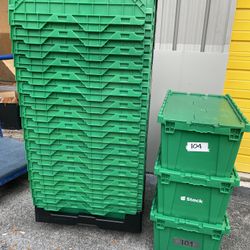 Monoflo DC2717-12 Attached Lid Container | Oversized & Heavy-Duty Storage Tote. $12 Each