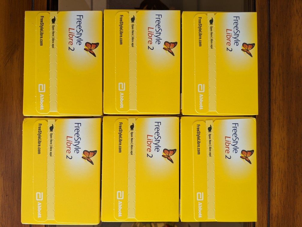 6 Boxes Freestyle Libre 2 Sensor Kit (14-Day), Expires 7-31-22, New Factory Sealed