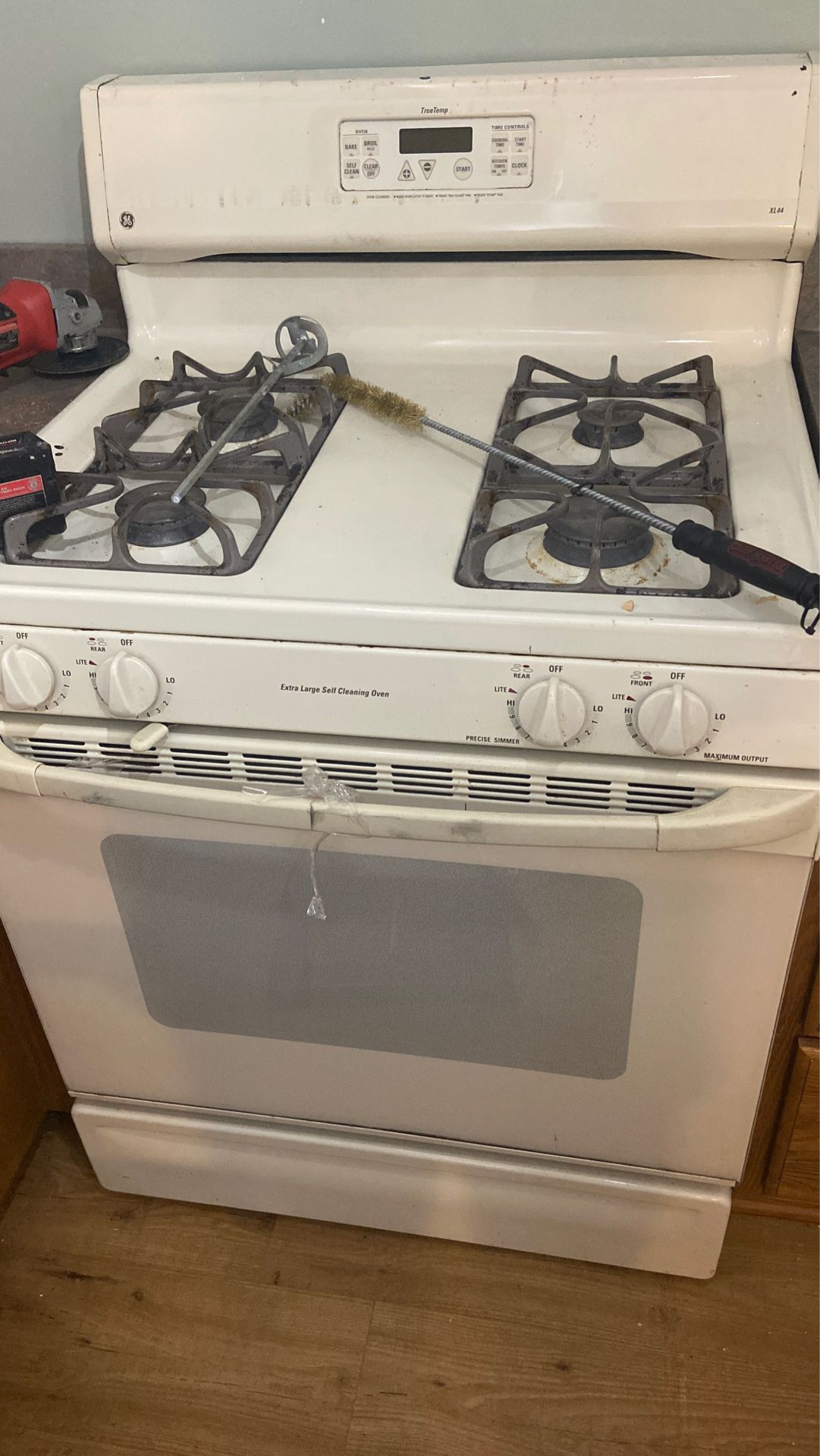 GE almond gas stove used