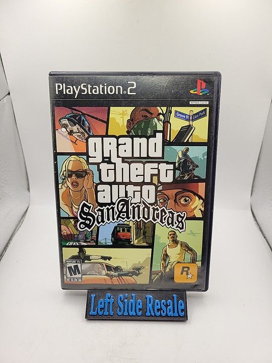 Grand Theft Auto : San Andreas ( Sony PlayStation 2, PS2 2004 ) - CIB - W/ MAP