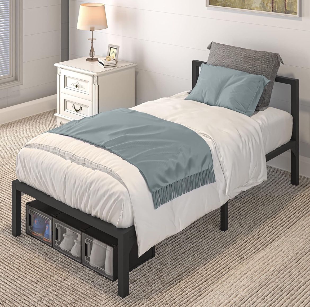 TWIN Metal Bed Frame NEW IN BOX - 0004