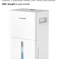 1500 Sq.ft Dehumidifier for Basement, PlUSCENT 21 Pints Quiet Dehumidifiers for Home, Large Room, Bedroom with Drain Hose, Smart Humidity Control & Mo