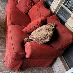 Large Red Sofa