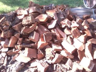 Bagged chunks of BBQ wood