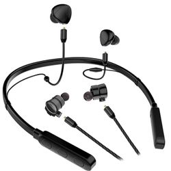 Bluetooth Neckband Headphone Flexble Sport Headset Earbuds 2 Pair For Running Workout Gym....