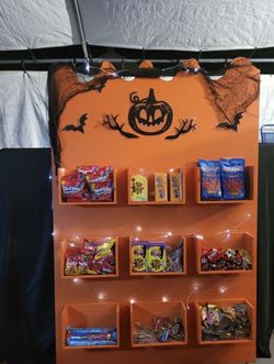 Halloween Candy Bar/Organizer, orange/pumpkin color