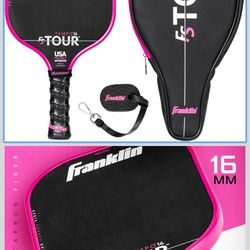 Franklin Sports Pro Pickleball Paddle Set - FS Tour Series Carbon Fiber Pickleball Paddle, Paddle Cover + Paddle Eraser - Official USA Pickleball (USA