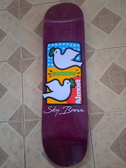 Almost Skateboards company Sky Brown pro model the piece dubs logo skateboard deck size 8.0