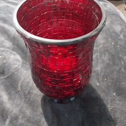 Ruby Red Candle Holder
