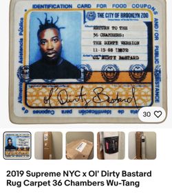 Supreme Rug Ol Dirty Bastard 