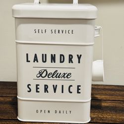 Set Of Two Laundry Storage Bins With One Spoon