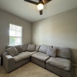 Modular Grey Sectional Sofa 