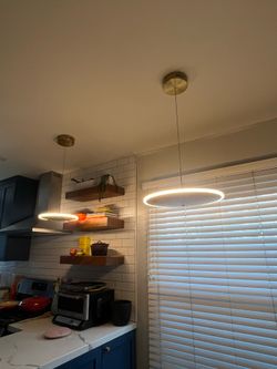 2 matching LED pendant light in different sizes