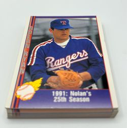 1991 Nolan Ryan 25th Season (Lot Of 20) Texas Rangers - Baseball Cards