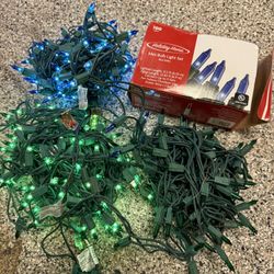 2/Blue 2/Green Strings Christmas Lights 