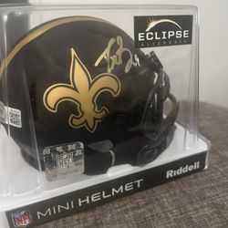 Drew Brees Signed Mini Helmet 