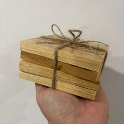 Farmhouse Set of 4 Coasters- Handmade Flower Pack