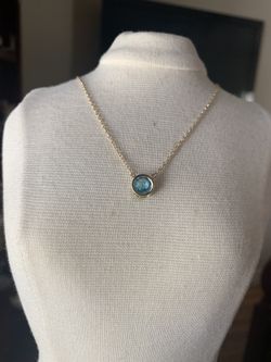 Gold & Topaz Pendant Necklace