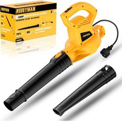ALLOYMAN Electric Leaf Blower,7AMP Lawn Blower,130MPH Mini Leaf Blower Lightweight & Portable for Lawn Care/Snow Blowing