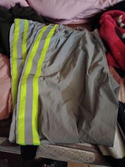 Gray Hi-Vis Reflective Safety Pants size small