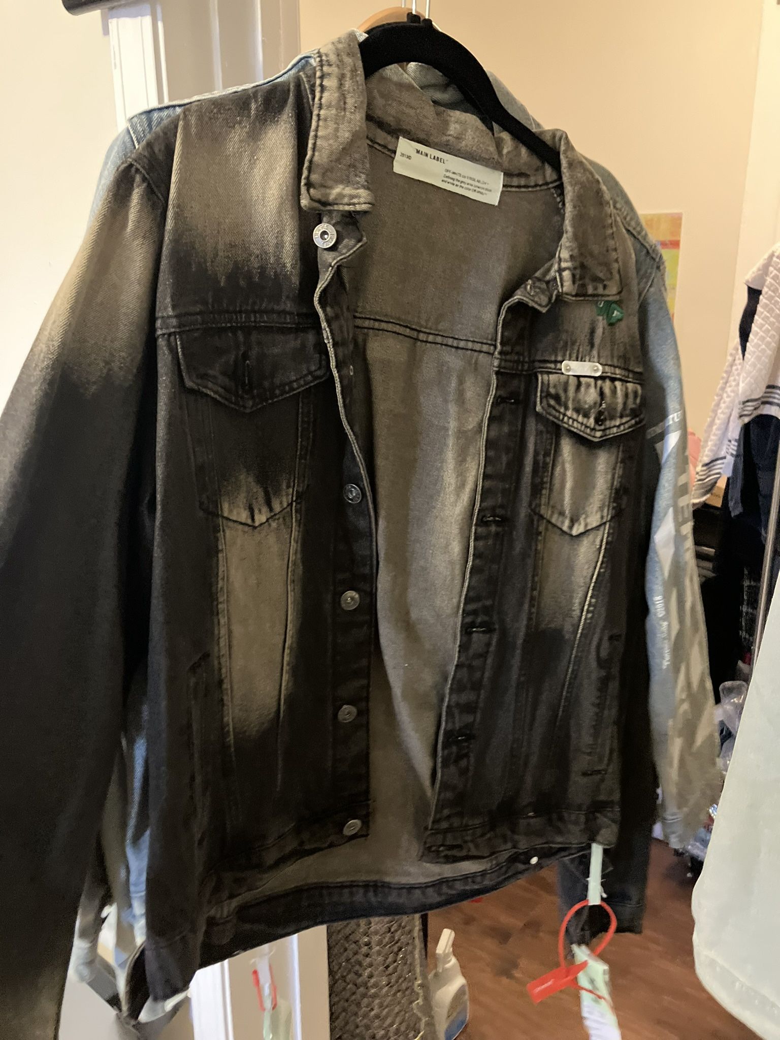 Off White Men’s Two Tone Large Denim Jacket