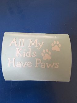 Pet vinyl decal
