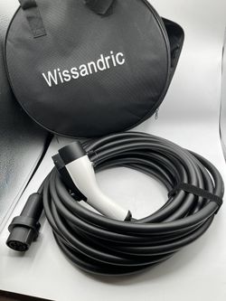 Wissandric 50' J1772 EV Charger Extension Cable, 50A 240V Heavy Duty 8 Gauge Waterproof 