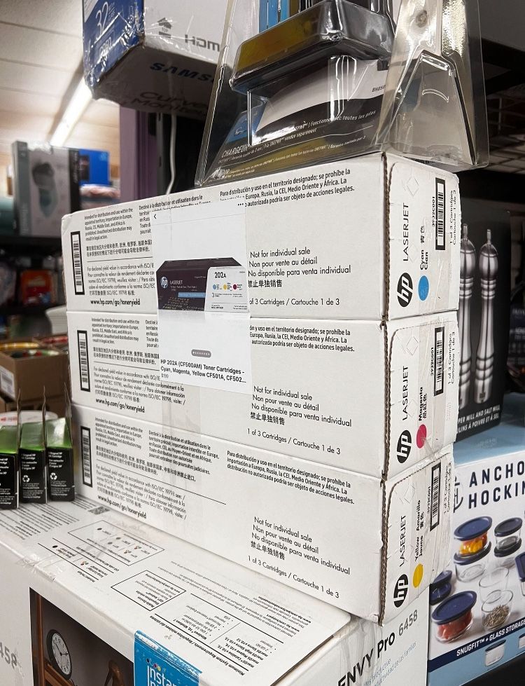 Toner for Printer HP 202A CF500AM | CF501A, CF502A, CF503A | 3 Toner-Cartridges | Cyan, Magenta, New