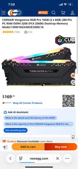 Corsair DDR4 16gb (2x8gb)