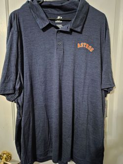 Houston Astros 3X & 4X Navy Lightweight Polo $55 Retail