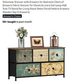 New entryway or tv stand with fabric drawers