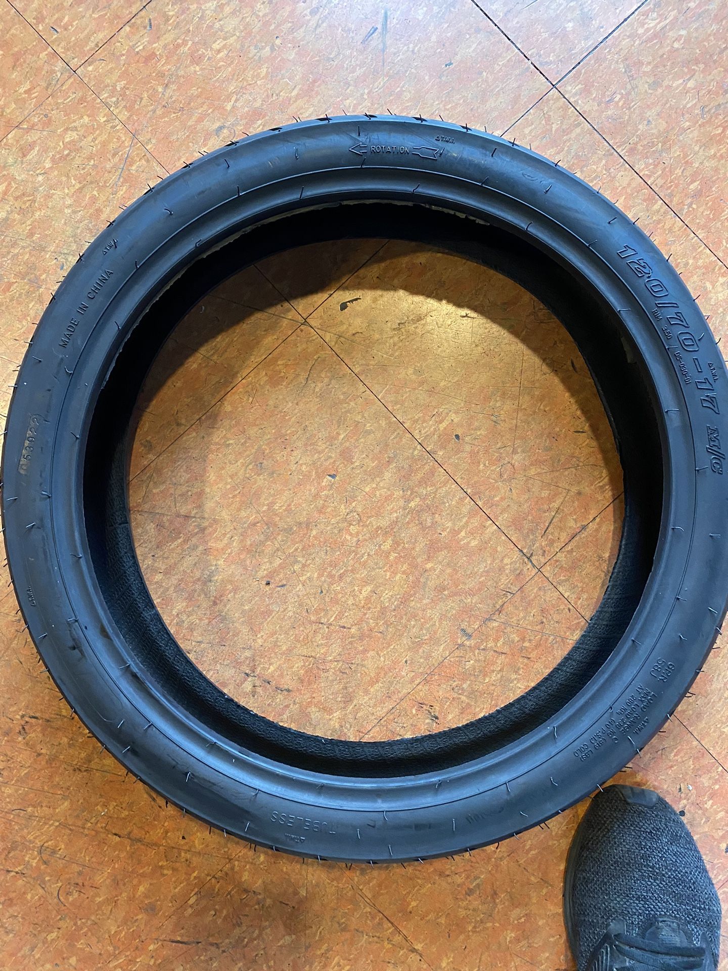 120/70-17 New Front Motorcycle Tire $80 -180/55-17 New Rear Tire $100