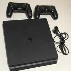 PS4 With Two Controllers (Used) (Only HDMI Cable)