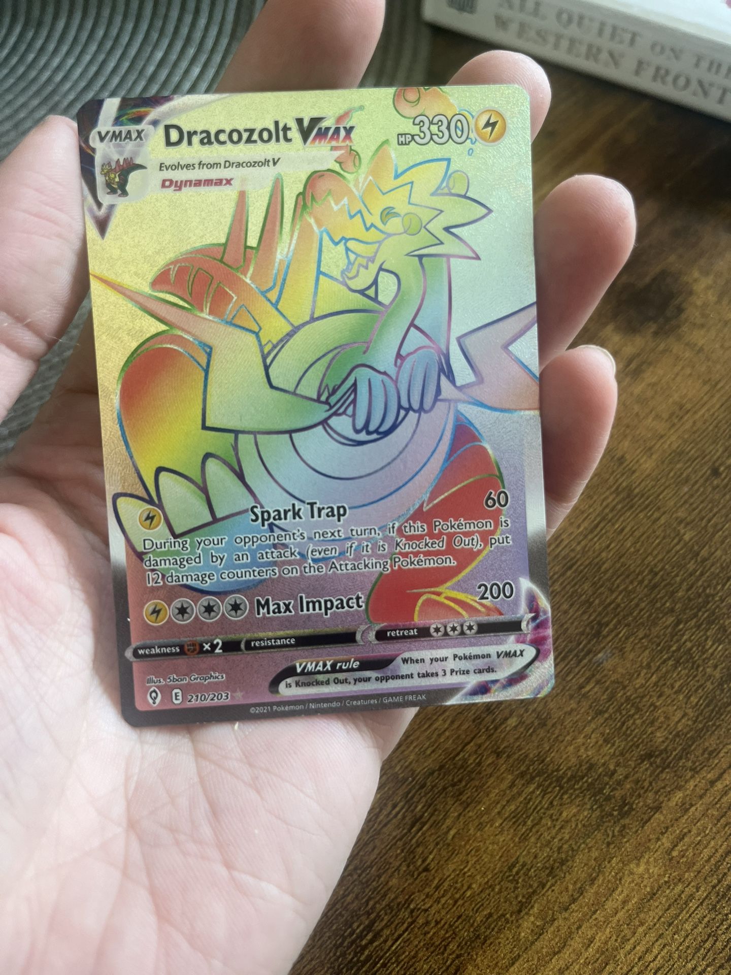 Pokemon Evolving Skies Dracozolt Rainbow Vmax