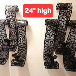 Wall Candle Holder Metal New