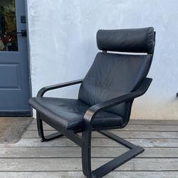 Black leather chair