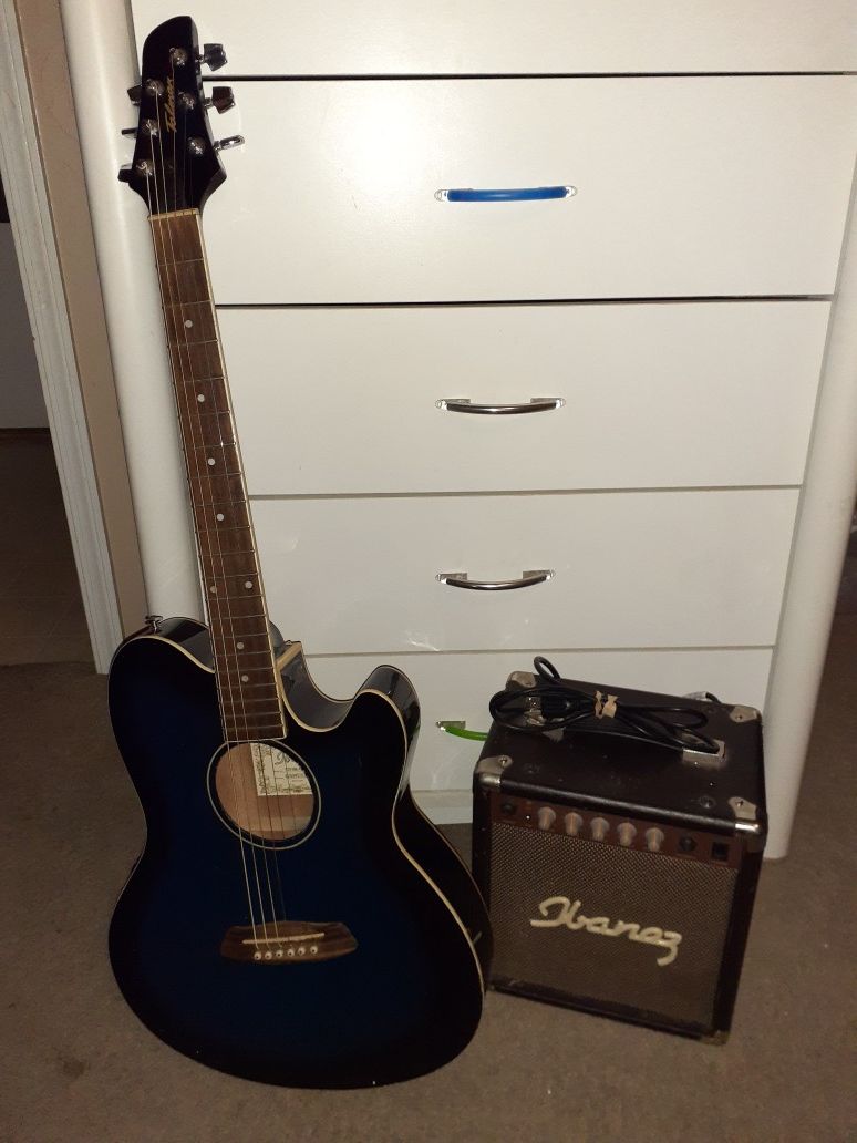 Ibañez talman ACOUSTIC ELECTRIC GUITAR .amplifier $125 obo