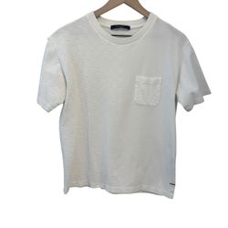 Size  M - Louis Vuitton Half Damier Pocket T-Shirt  white Authentic