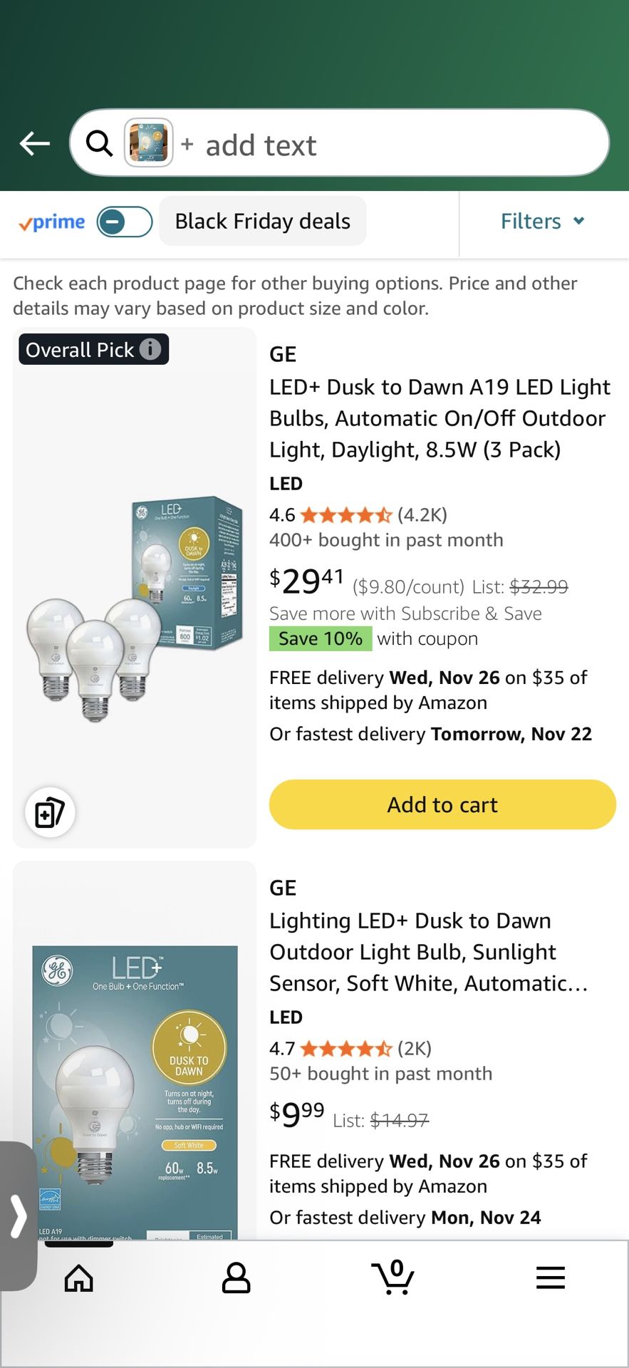 3 Pack GE LED+ Dusk to Dawn Light Bulb – Brand New & Sealed